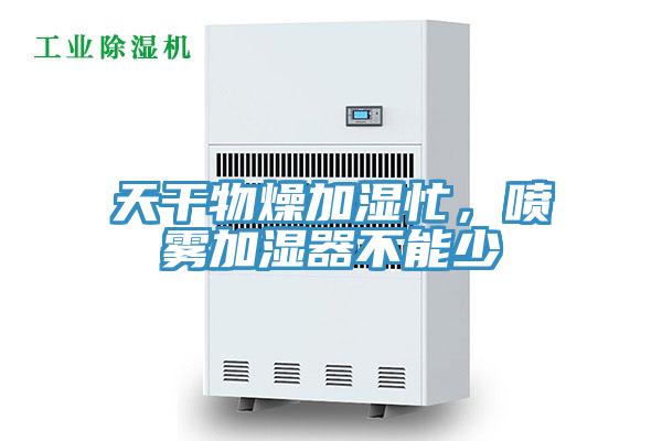 天干物燥加濕忙，噴霧加濕器不能少