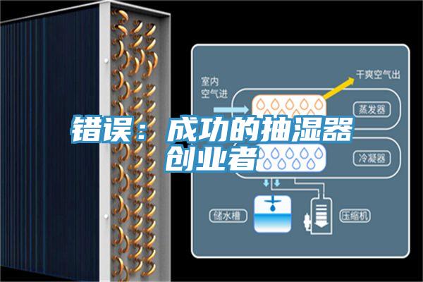 錯誤:成功的抽濕器創業者