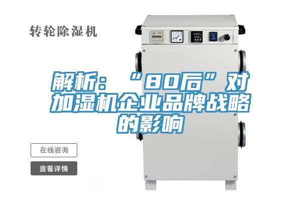 解析:“80后”對(duì)加濕機(jī)企業(yè)品牌戰(zhàn)略的影響
