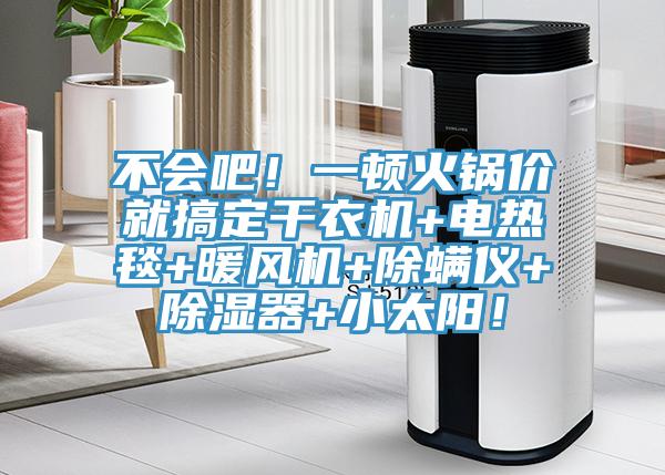 不會吧!一頓火鍋價就搞定干衣機+電熱毯+暖風機+除螨儀+除濕器+小太陽!