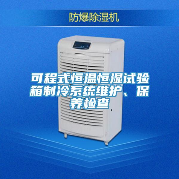 可程式恒溫恒濕試驗(yàn)箱制冷系統(tǒng)維護(hù)、保養(yǎng)檢查