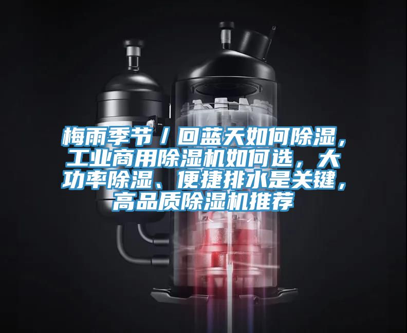梅雨季節／回藍天如何除濕，工業商用除濕機如何選，大功率除濕、便捷排水是關鍵，高品質除濕機推薦